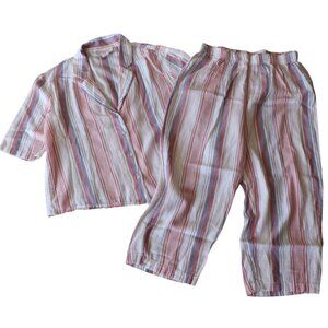 100% soft cotton striped pyjamas set